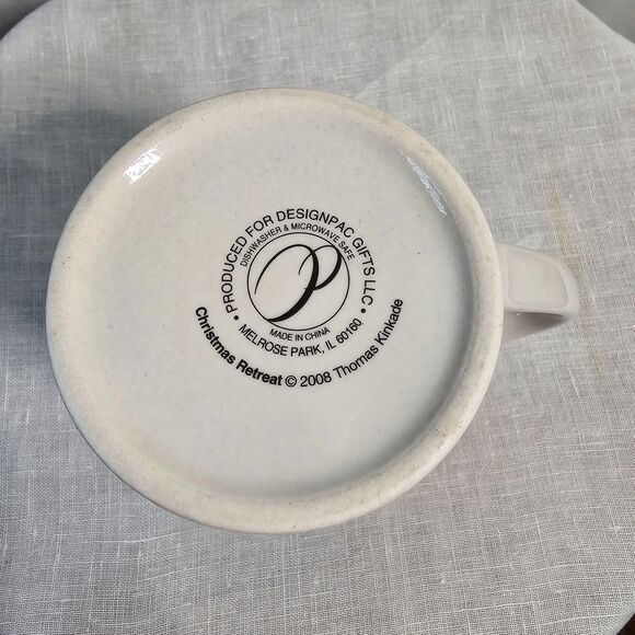 Thomas Kinkade 2008 "Christmas Retreat" Holiday Ceramic Coffee Mug - Picture 5 of 5